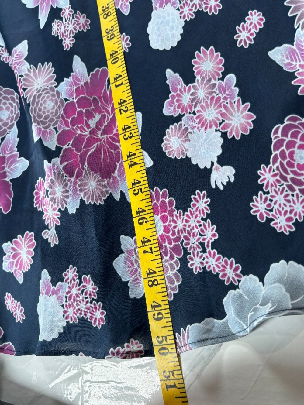 La Vie en Rose Floral Slip Dress Maxy Empire Waist Satin Strappy A-Line Flowy M - Picture 10 of 13